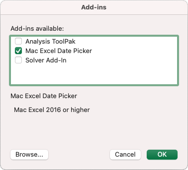 excel data analysis pack for mac excel
